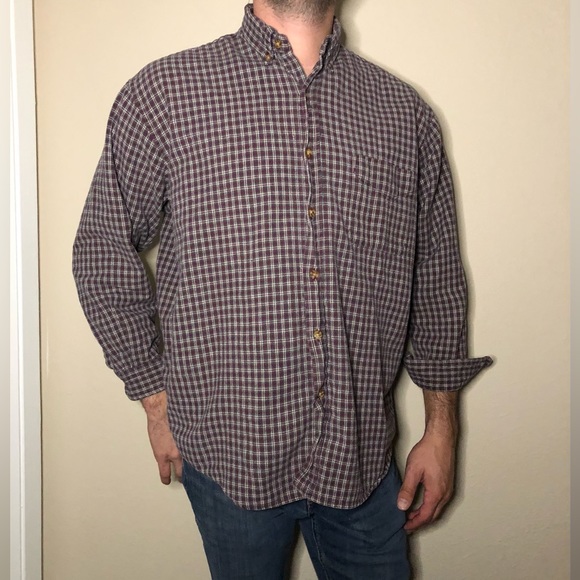 Plaid Long Sleeve Flannel Style Men’s Shirt - Picture 1 of 5